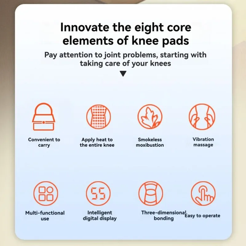 A83G-Self-Heating Knee Pads For Joint Pain, Electric Heating For Cold Legs And Knee Massagers, Warmth Therapy