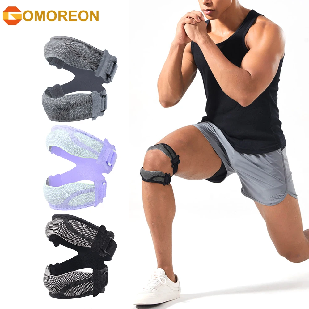 

1/2 шт. Наколенники для бега и баскетбола – регулируемая компрессионная поддержка с ремнем для надколенника – наколенники для мужчин и женщин