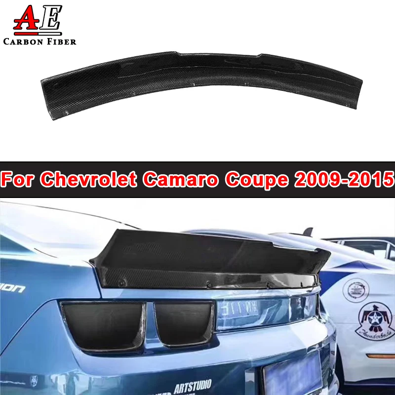 For Chevrolet Camaro Coupe 09-15 Bumblebee Carbon Fiber Rear Trunk Spoiler MB Sytle Customized Wing Boot Lip Splitter Body Kit