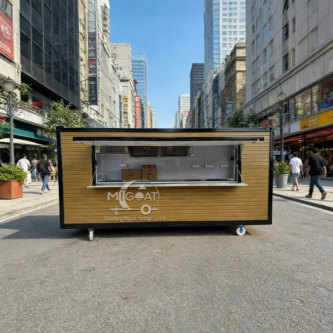 Commercial Mobile Food Truck Multifunctional Snack Vending Cart Portable Kitchen Container for Street Food Catering