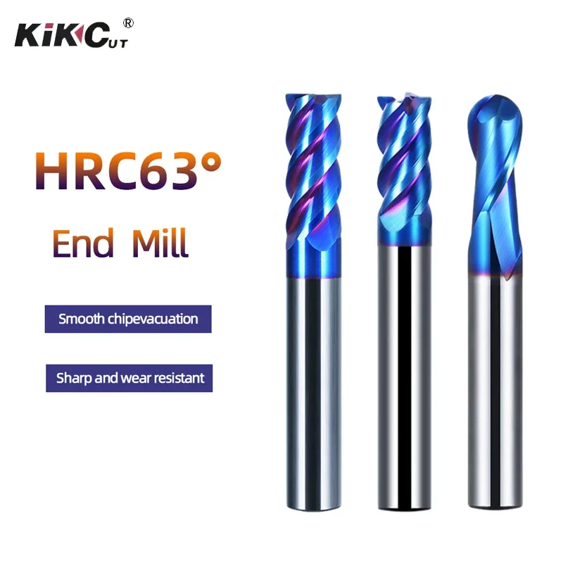 

Carbide End Mill 1 2 4 5 6 MM Nano Spiral Blue 45° Tungsten Carbide Milling Cutter Alloy Coating CNC Router Bit Cutting Tool