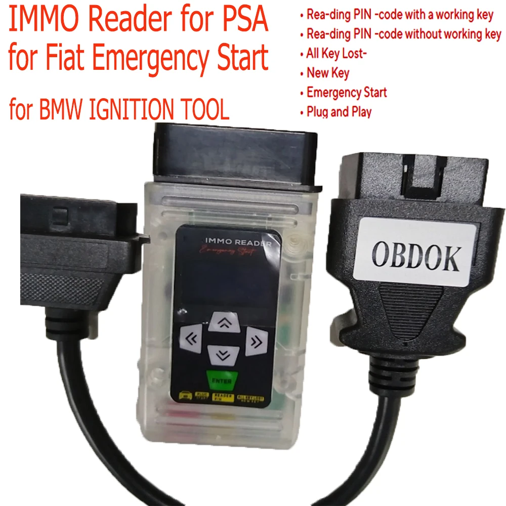 

for PSA IMMO READER Emergency Start Bypass for FIAT for PSA for BMW Reading PIN Code OBD2 Key VIN Simulator Programming Tools