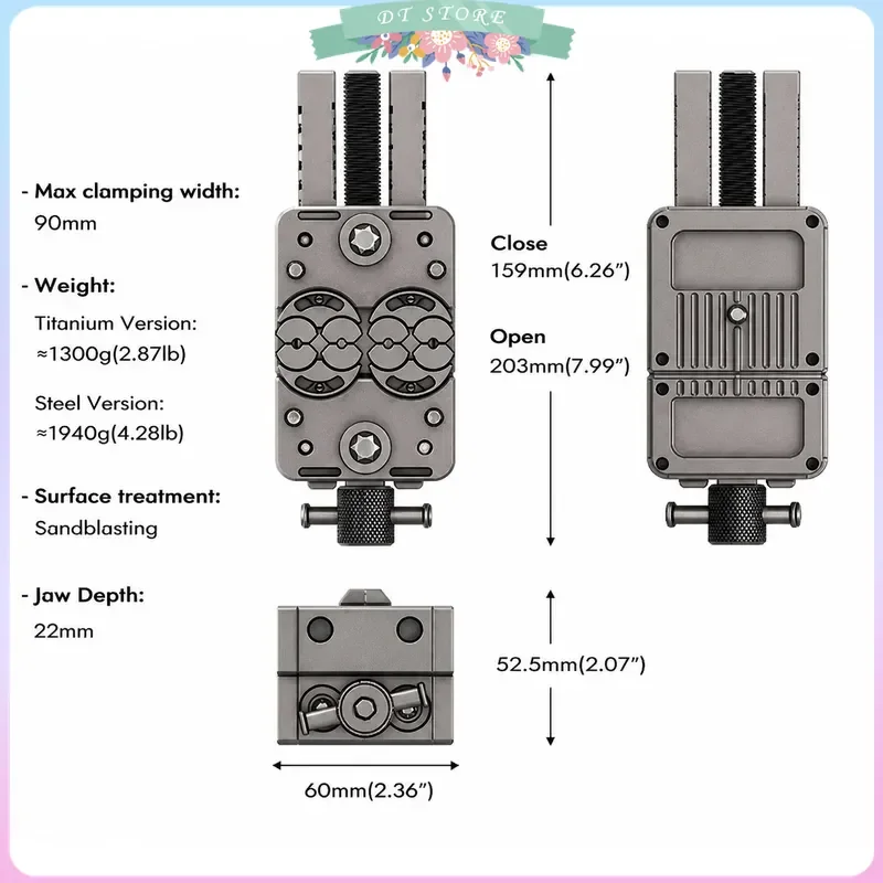 Aluminum Alloy Mini Pliers CNC Vise Vice Milling Drilling Machine Clamp Bench Handmade Ornaments Iron Rootstock Universal Vice