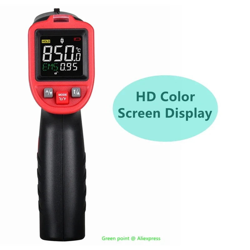 5pcs WINTACT WT323B Infrared Thermometer HD Color Screen LCD Display Positioning Laser Data Retention Low Battery Indicator