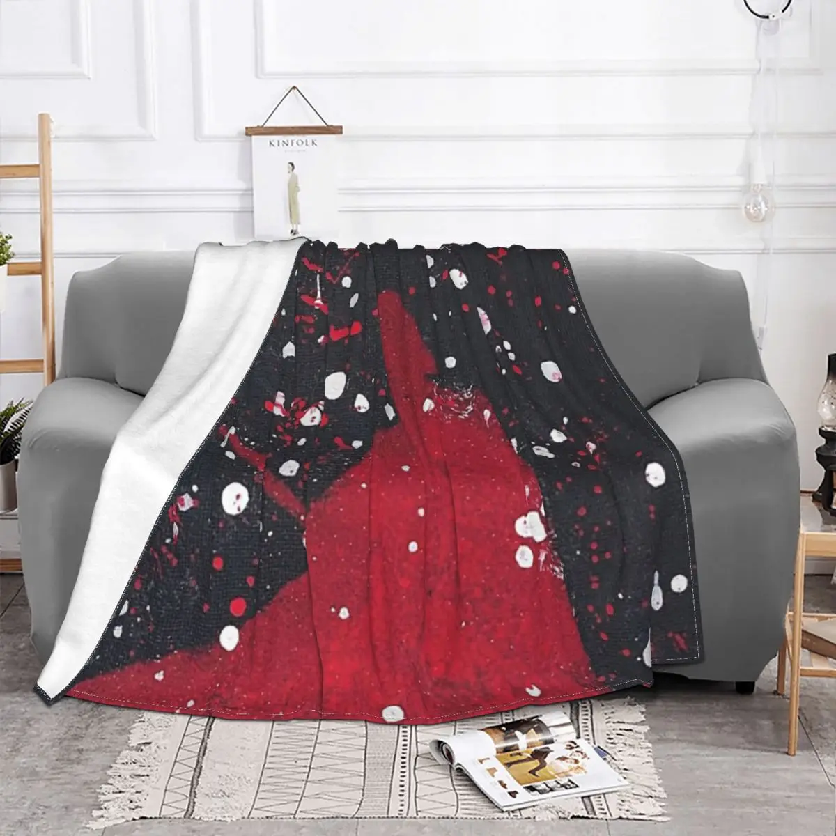 Splatter Vader-Manta a cuadros para cama, ropa de cama, sofá a cuadros, colchas de verano