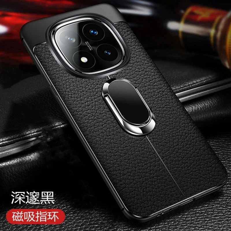 Magnetic Case For Xiaomi POCO X7 5G Redmi Note 14 Pro Plus Case For Poco X 7 Holder Ring Cover Silicone Shell Shockproof Bumper