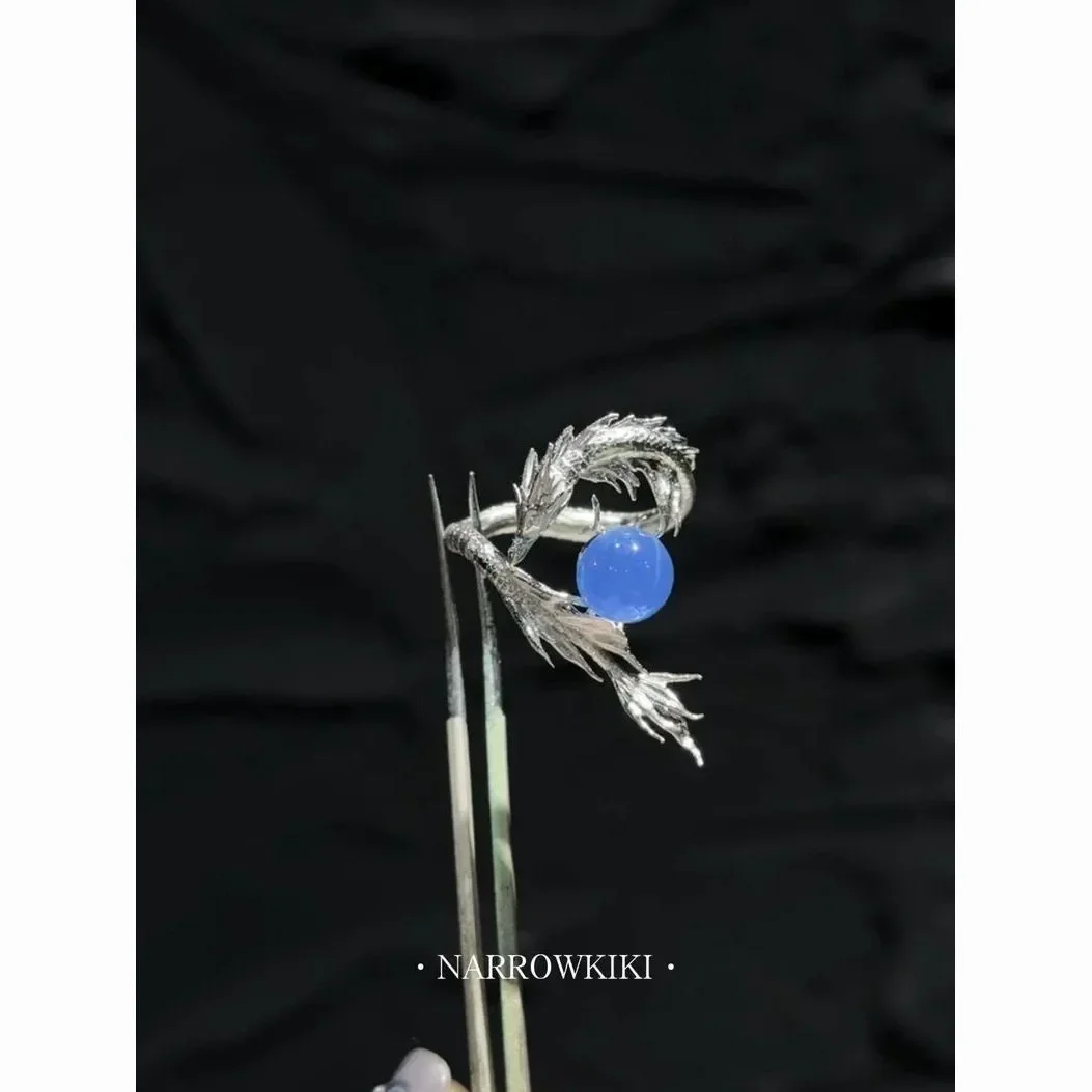 Linglong Carrying Beads with Adjustable Mouth, Elegant Ring Design, High-end Index Finger Ring