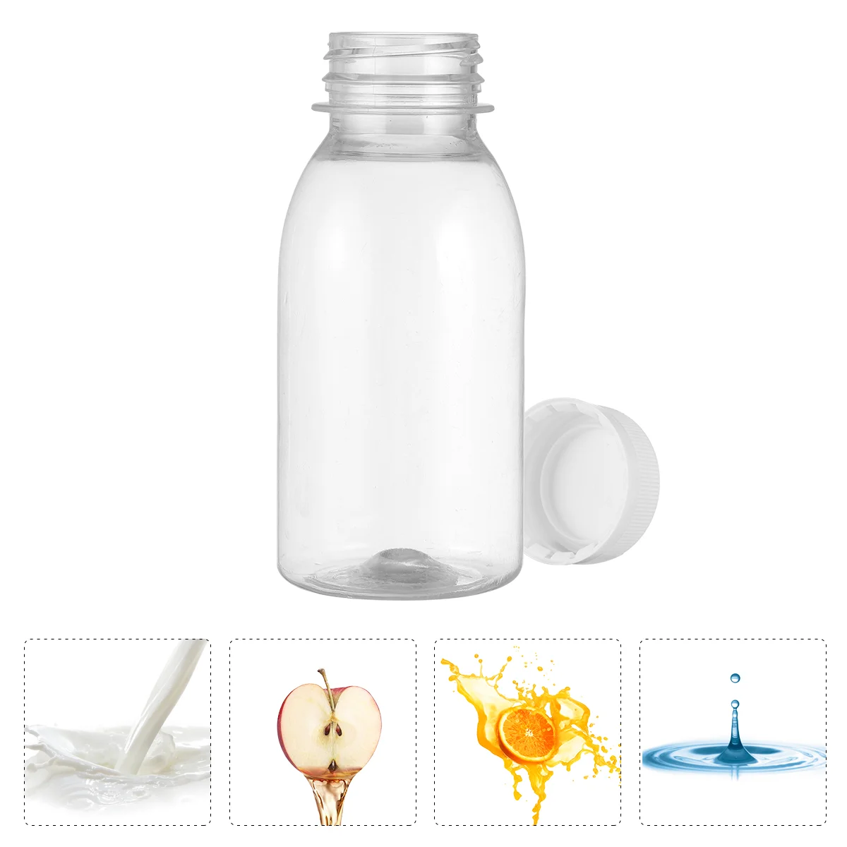 10 Pcs Pudding Bottle Fresh Milk Yogurt Juice Liquid Storage Container Plastic Beverage Transparent Water Drink Pet