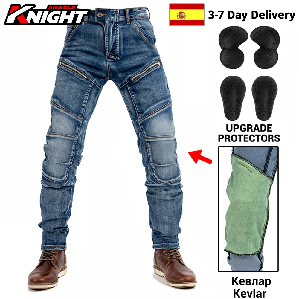 Motorcycle Pants Moto Protection Motocross Jeans Rodilleras Moto Jeans Men Motorcycle Motocross Pants Four Seasons Breathable