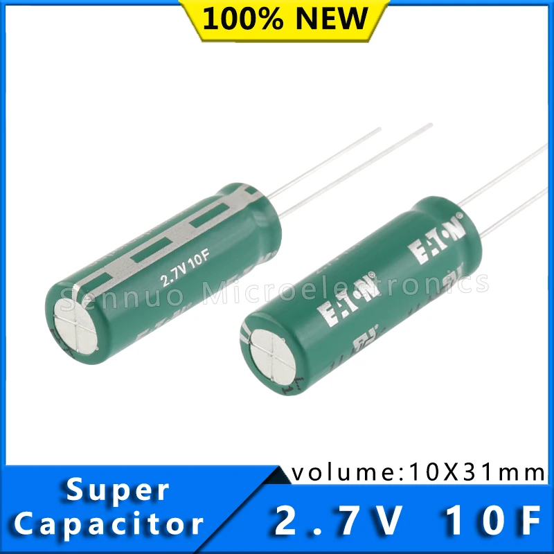 2Pcs NEW 2.7V 10F 10x31mm HV supercapacitorsCylindrical cells HV1030-2R7106-R  farah capacitance Low ESR high power density