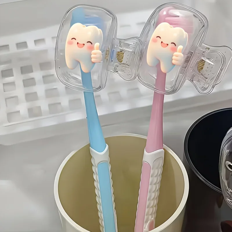 2pcs Teeth Toothbrush Protective Cover Essential Bathroom Accessory for Home and Business Travel and Outdoor Trip Gift for Lady