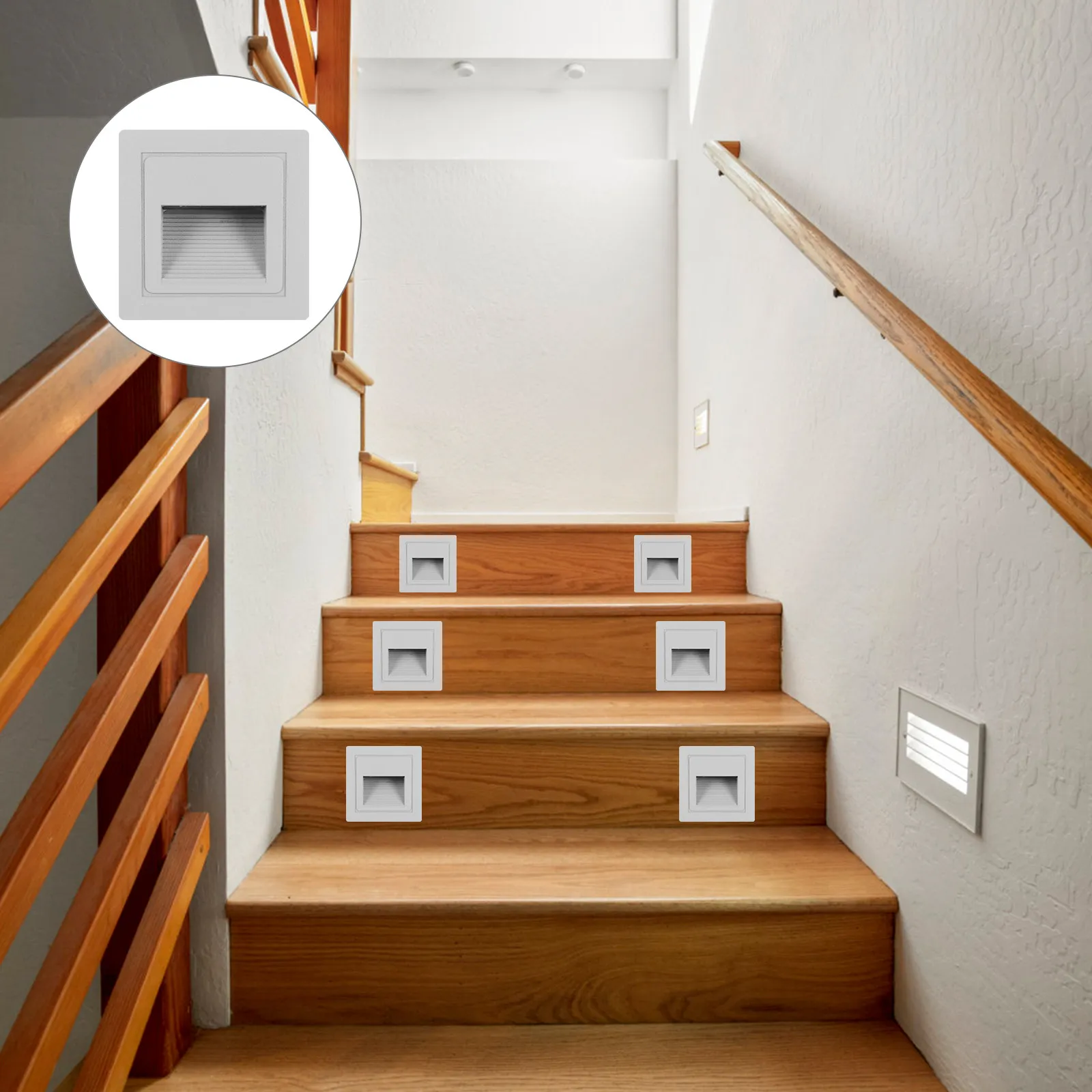 

1 шт. Водонепроницаемый алюминиевый светодиодный светильник для ступеней, встраиваемый ландшафтный светильник для уличного освещения дворов, парков и лестниц