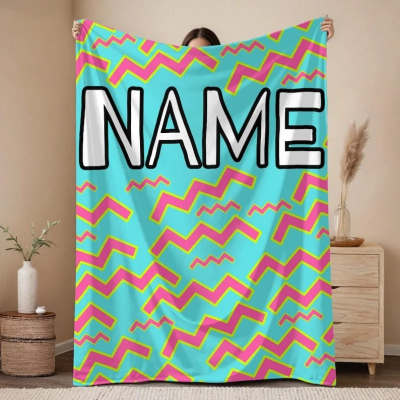 

Name Customized Blanket Personalized Gift Blanket Office Camping Nap Leisure Home Decor Birthday Present Baby Blanket