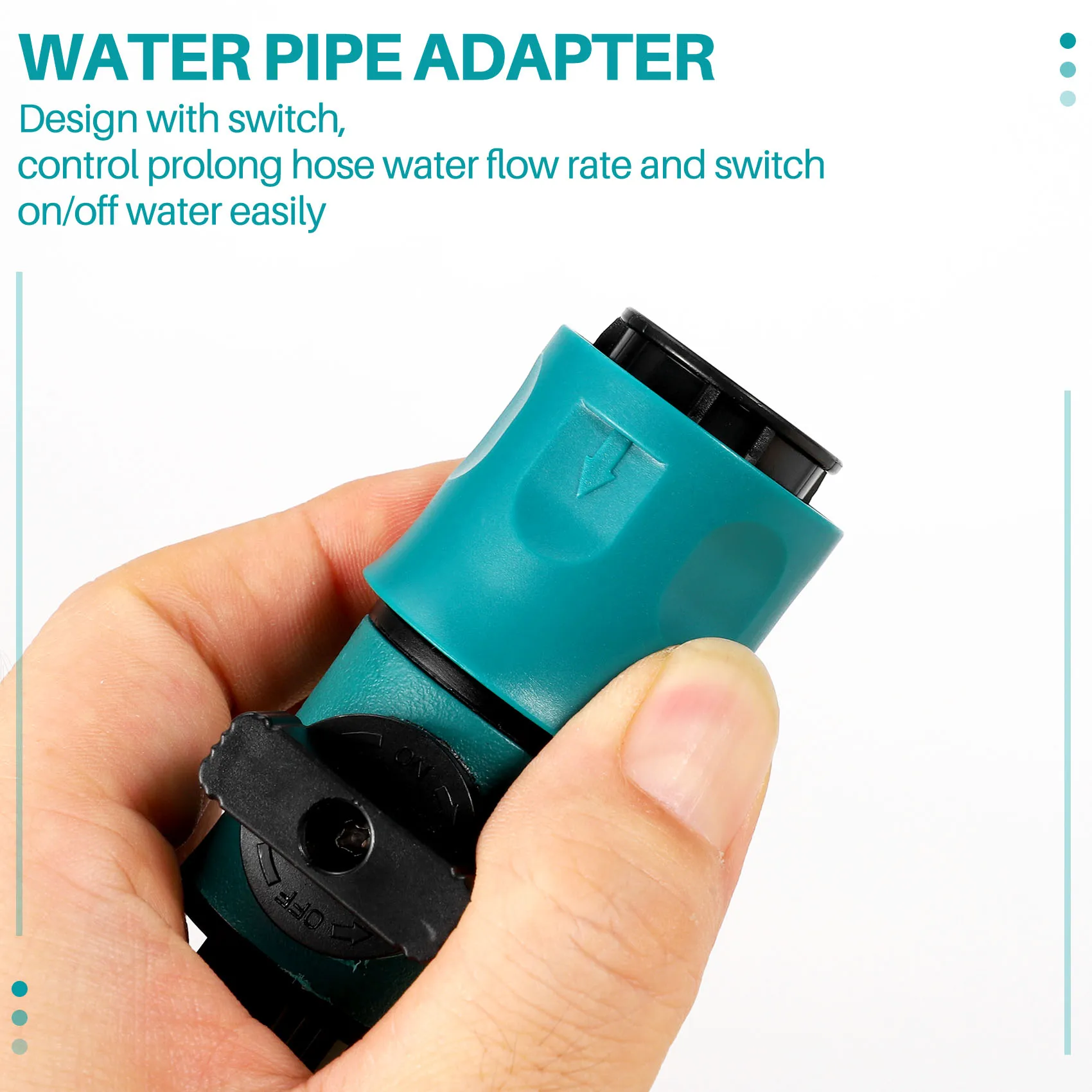 ABAH-Plastic Valve With Quick Connector Agriculture Garden Watering Prolong Hose Irrigation Pipe Fittings Hose Adapter Switch 1