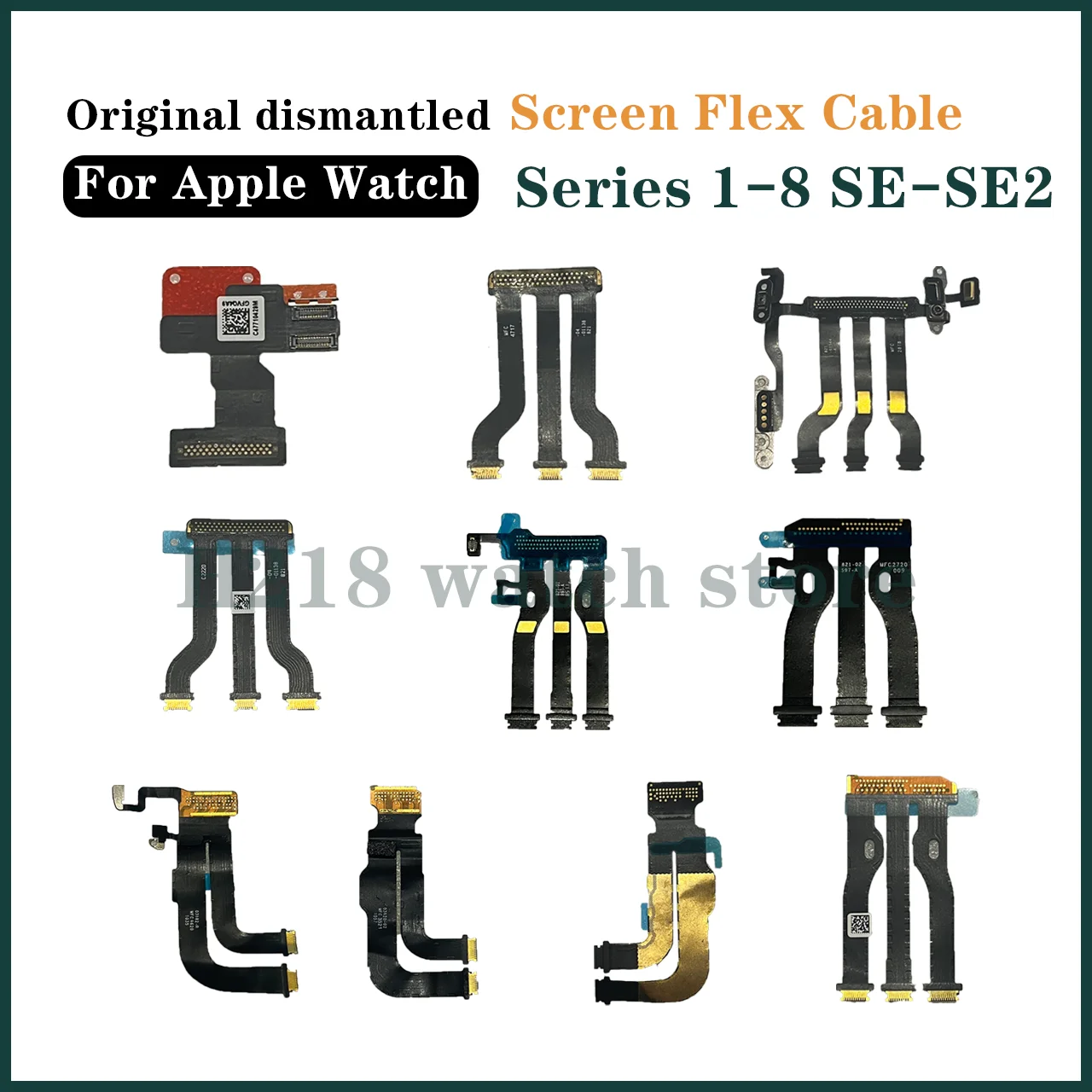 Original LCD Display Touch Screen Motherboard Connector Flex Cable Ribbon For Apple Watch Series 1 2 3 4 5 6 7 8 E