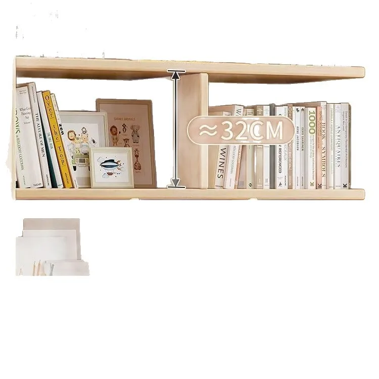 Children's Solid Wood Bookshelf Floor Shelf Multi-layer Living Room Wall Cabinet Locker Student Storage Home Bookcase