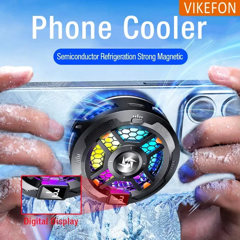 Mobile Phone Magnetic SL18 Back-Clip 2 in 1 Semiconductor Refrigeration Cooling Fan Radiator for IOS Android PUBG Game Cooler