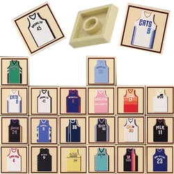 MOC Basketball Suit Printed Building Blocks Kit Sportswear Clothes Bricks Toys Kids Gift