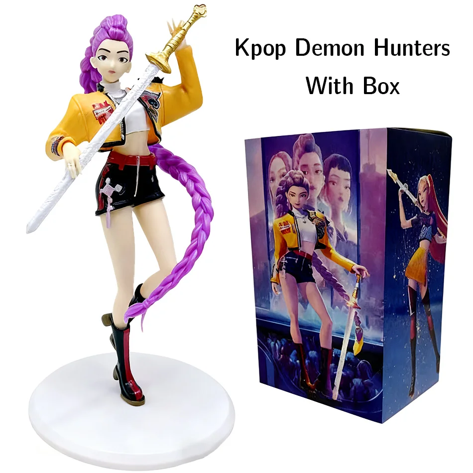 Hot 20CM Anime KPop Devil Hunter Doll Vinyl Toy Rumi Character Vinyl Mask with Box Ornament Toy Birthday Christmas Gift