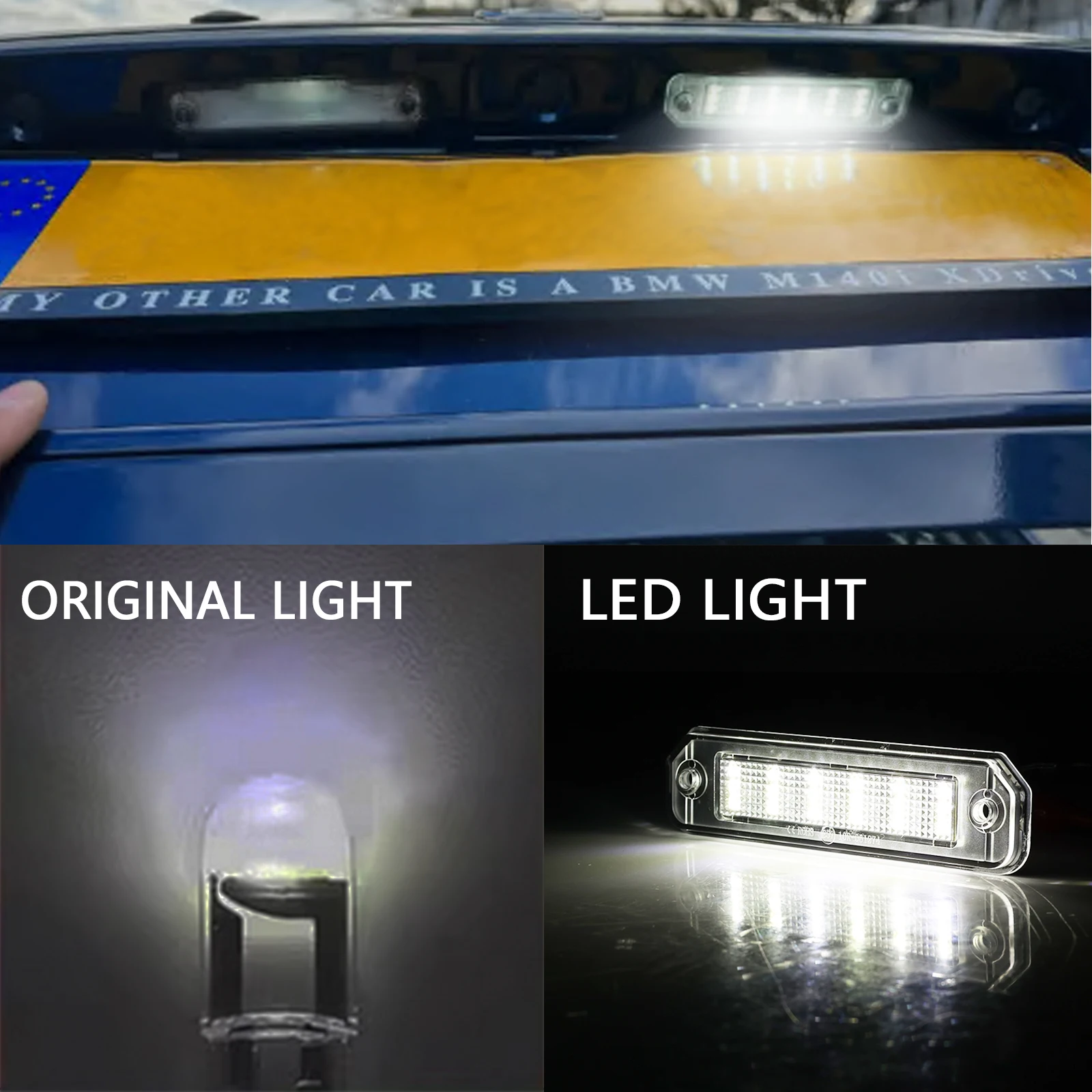 2X Waterproof Canbus No Error For Honda Civic Coupe 1996-2000 1998 Hatchback 1992-1995 1994 Tuning License Plate Lamp E57 6000K