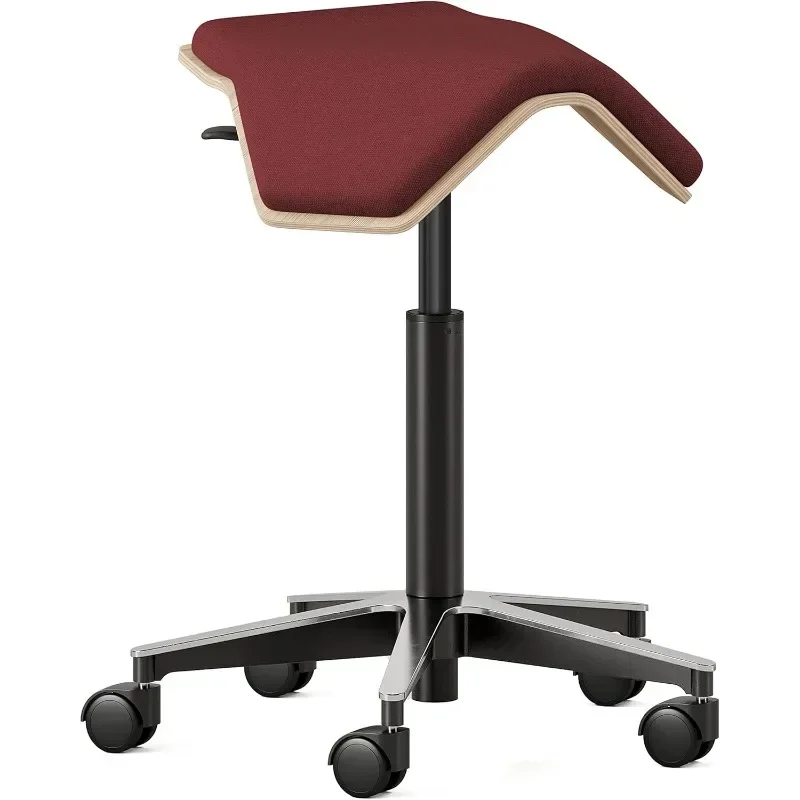 Saddle Chair- Ergonomic Rolling Stool for Healthy Posture and Sustainable Style - Height Adjustable Stool