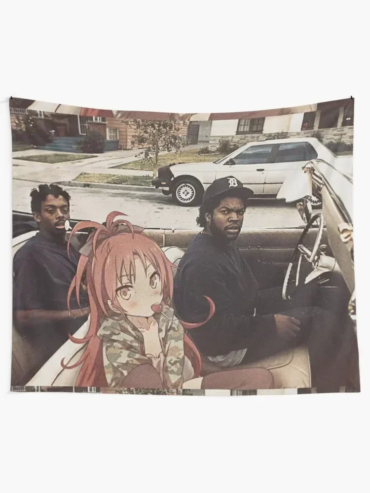 Waifuz n the Hood feat Kyoko Sakura Tapestry Home Decorations Room Decor Cute Tapestry