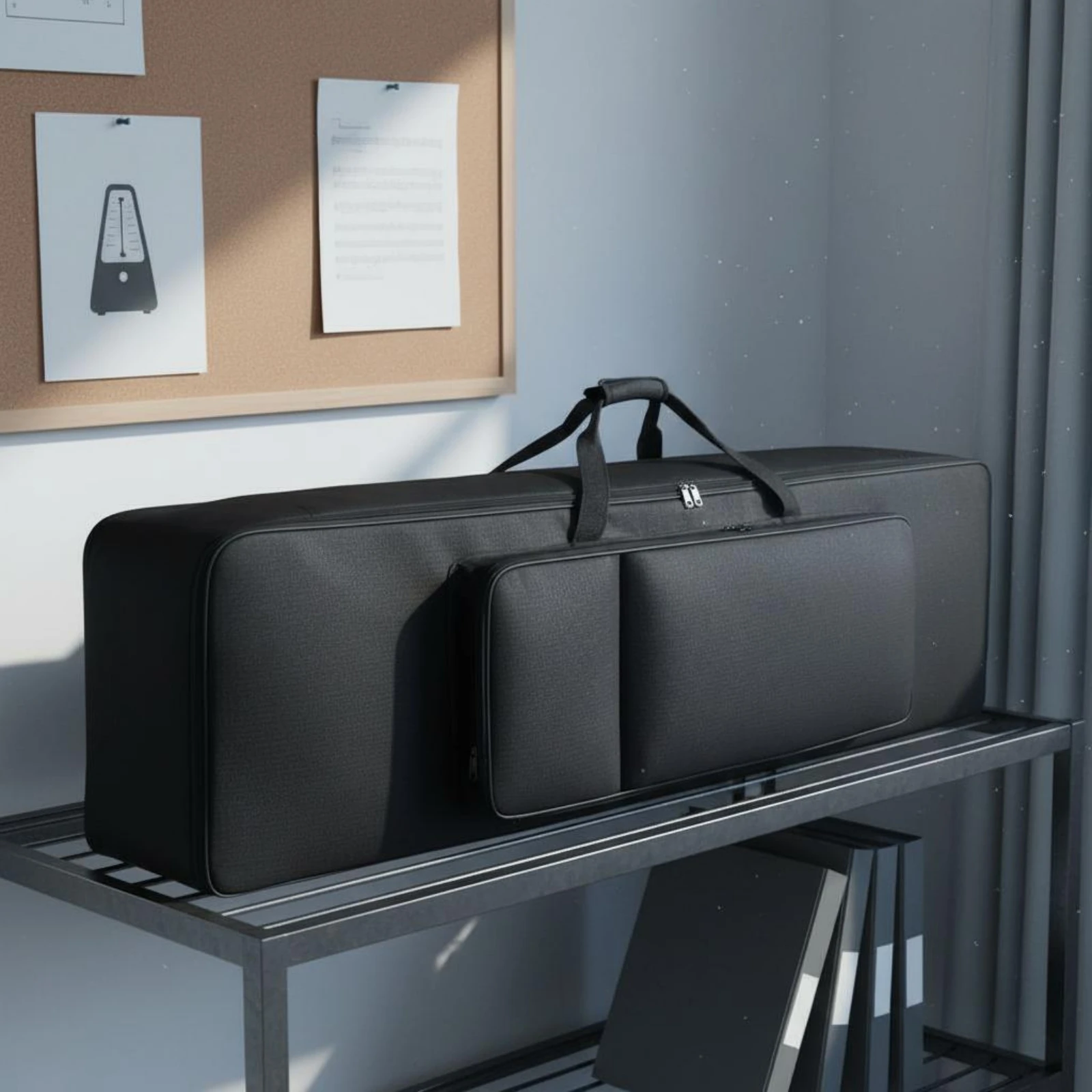 88-Key Keyboard Bag Carry Handles 88 Key Keyboard Bag Instrument Case Front Pocket Music Gear Zippered