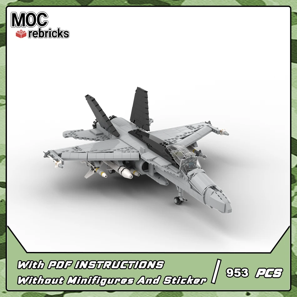 

Military Air Force Weapon Aircraft F-18 Building Block Model Fighter Bricks Assemble Airplanes Toy Set Children Puzzle Gifts