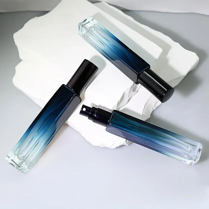 5/10 مللي 10/20/30 قطعة التدريجي الأزرق مربع رذاذ زجاجة العطور الفرعية المحمولة مستحضرات التجميل عينة زجاجات الزجاج فارغة بالجملة