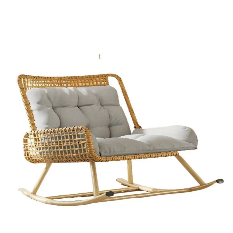 

Rocking chair, recliner, adult balcony, lazy sofa, sleep, casual lunch break, rattan chair, carefree vintage outdoor chair