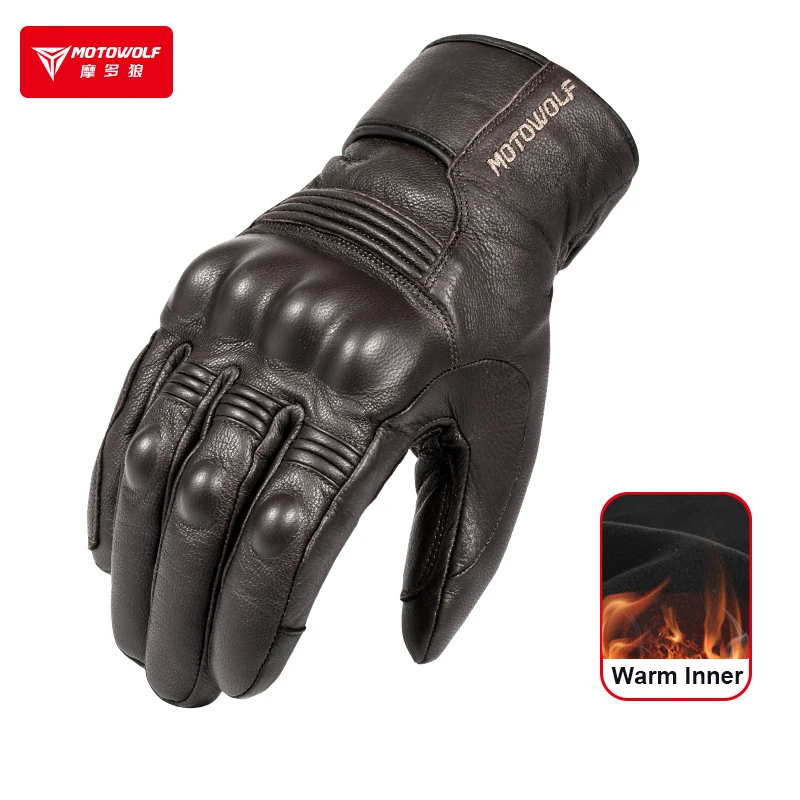 New Leather Motorcycle Gloves Winter Gloves Guanti Guantes Moto Invierno Cuero Luvas Motocicleta Men Women