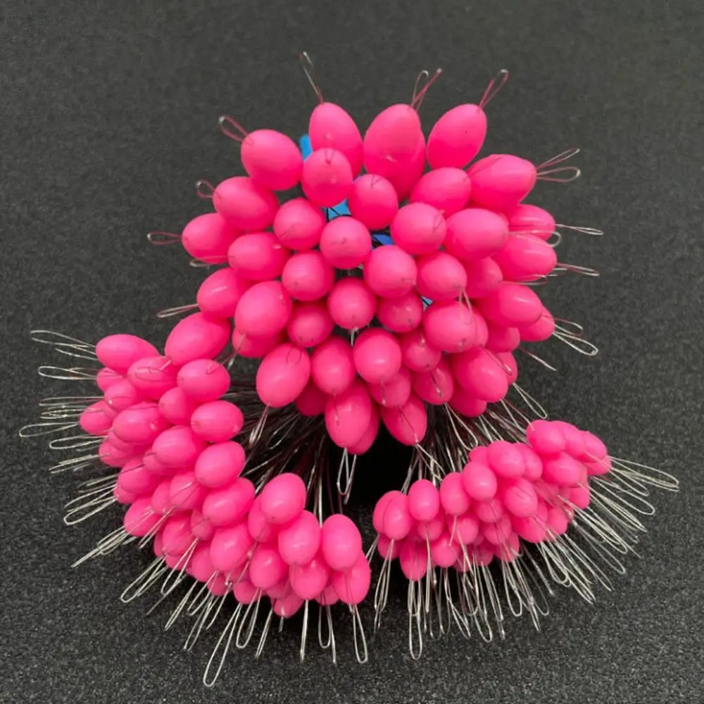 50pcs/lot Float Transparent Rubber Stopper S L Fishing Bobber Stopper Float Cylindrical Space Bean Fish Line Accessories