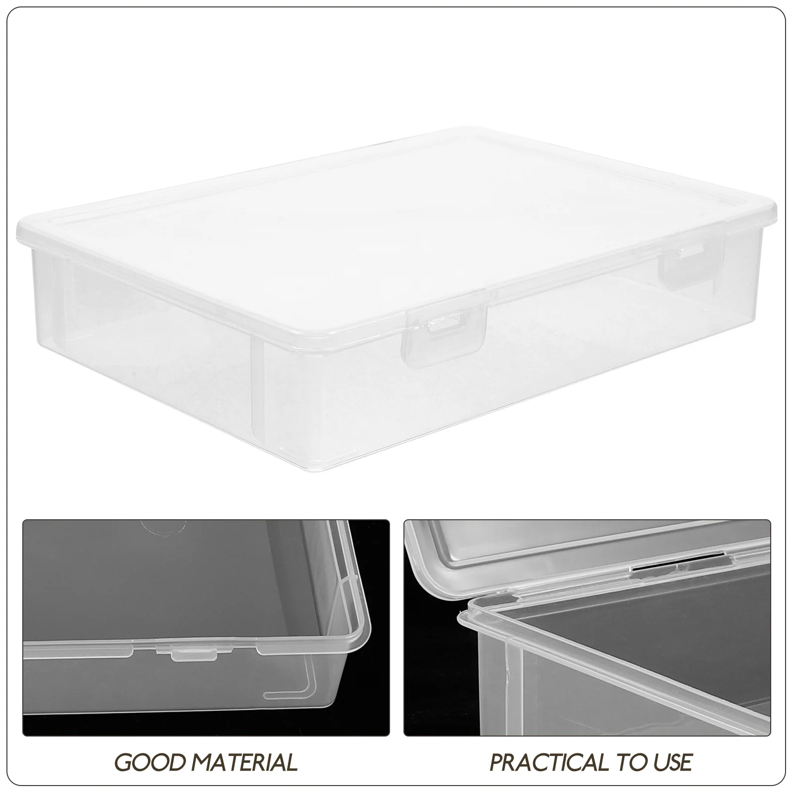

4Pcs Multi-Functional Clear Storage Box Plastic Organizer for Beads Rhinestones Jewelry Craft Supplies Small Item Sorting