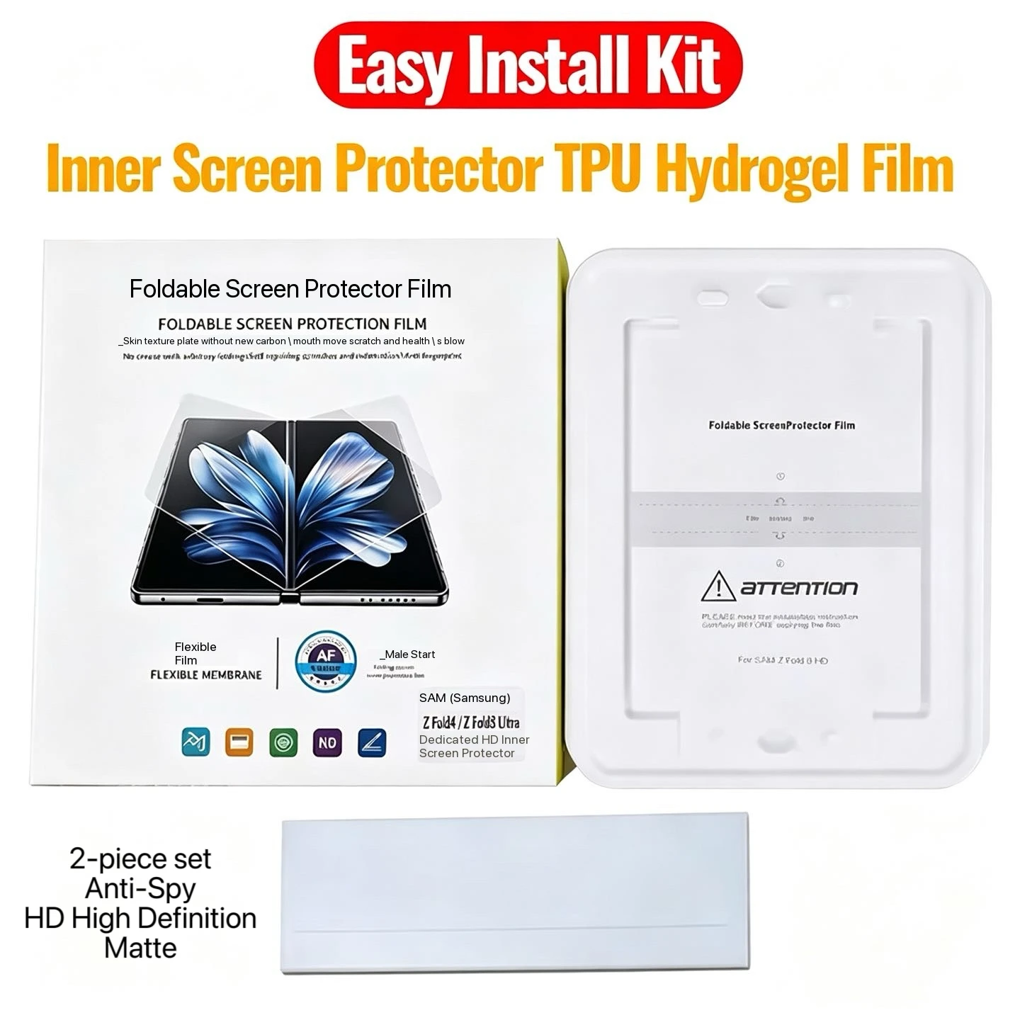 Hydrogel Soft TPU Film For Samsung Galaxy Z Fold 7 6 5 8 Ultra 8 Wide ZFlip7 8 Belt Positioning Tool Inner Film Screen Protector