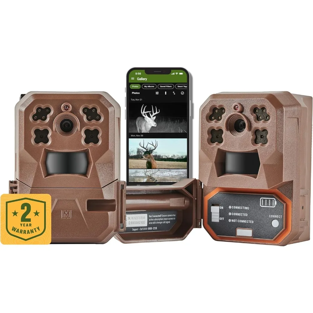 Cellular Trail Camera Auto Connect Nationwide Coverage HD Video-Audio Built in Memory Cloud Storage-80 ft Low Glow IR