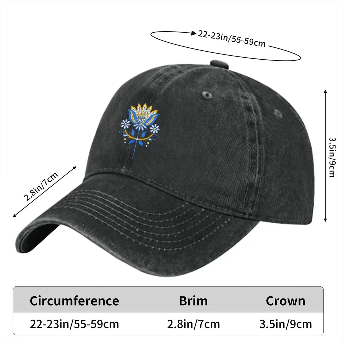 Inspired Baseball Caps Peaked Cap Ukrainian Vyshyvanka Ornament Sun Shade Hats for Men Women