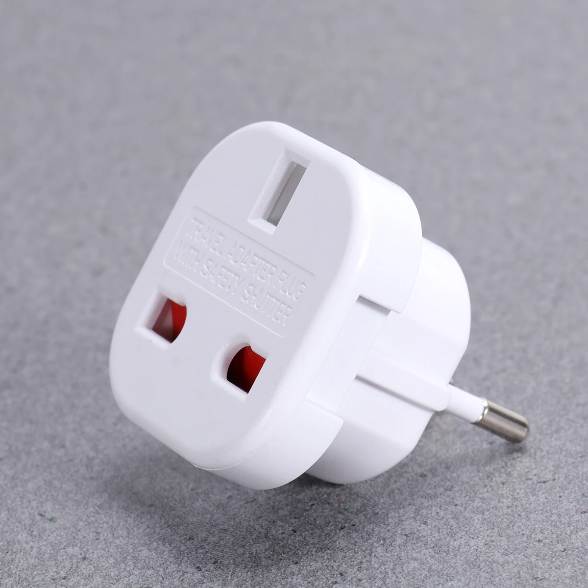

Uk 3-Pin To European 2-Pin Plug Adapter 240V Travel Power Converter Safety Shutter Heat Resistant Compact Electrical Insulation
