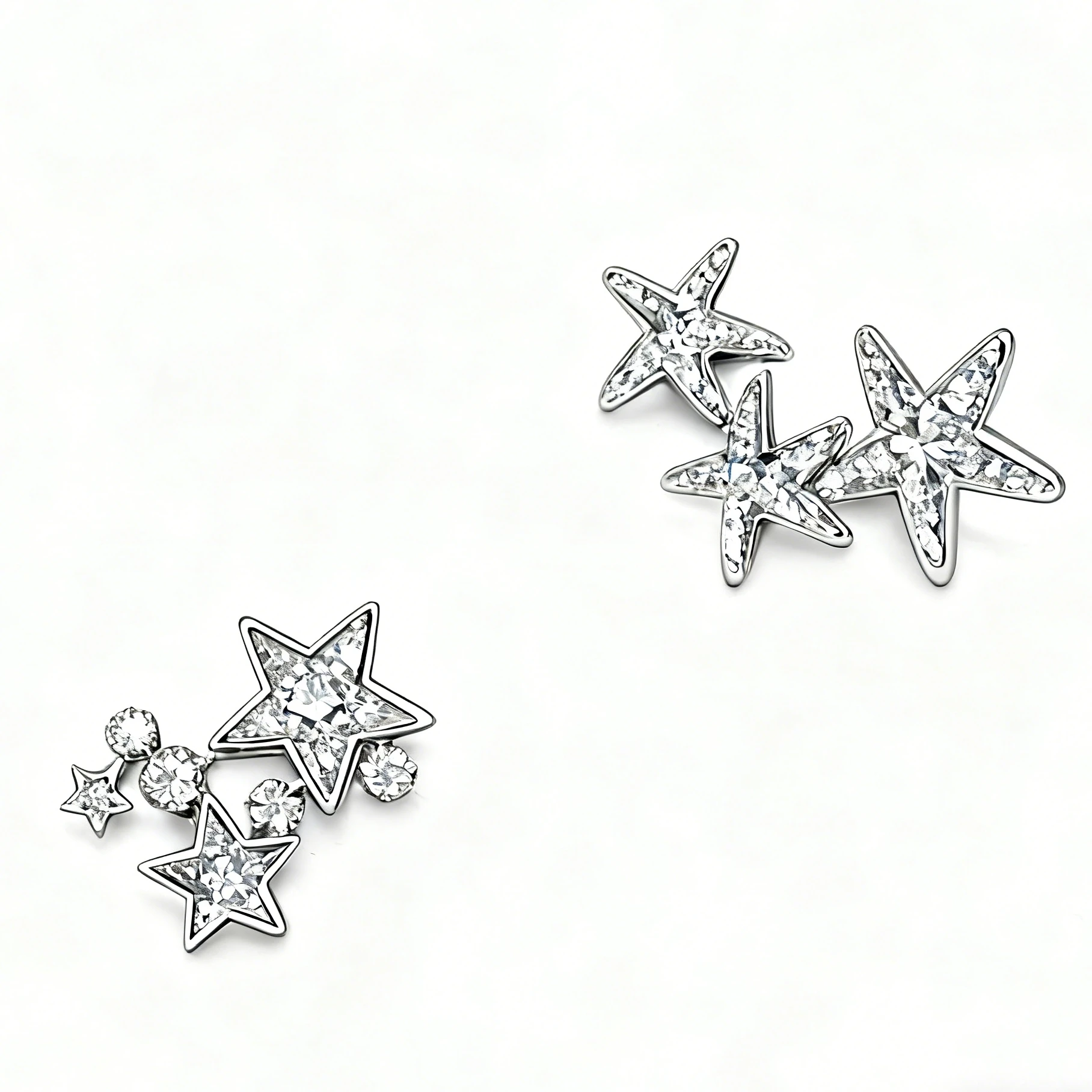 

Thick Rhodium Plated 925 Sterling Silver With Enchanting Shooting Star Stud Earrings: A Celestial Touch of Elegance