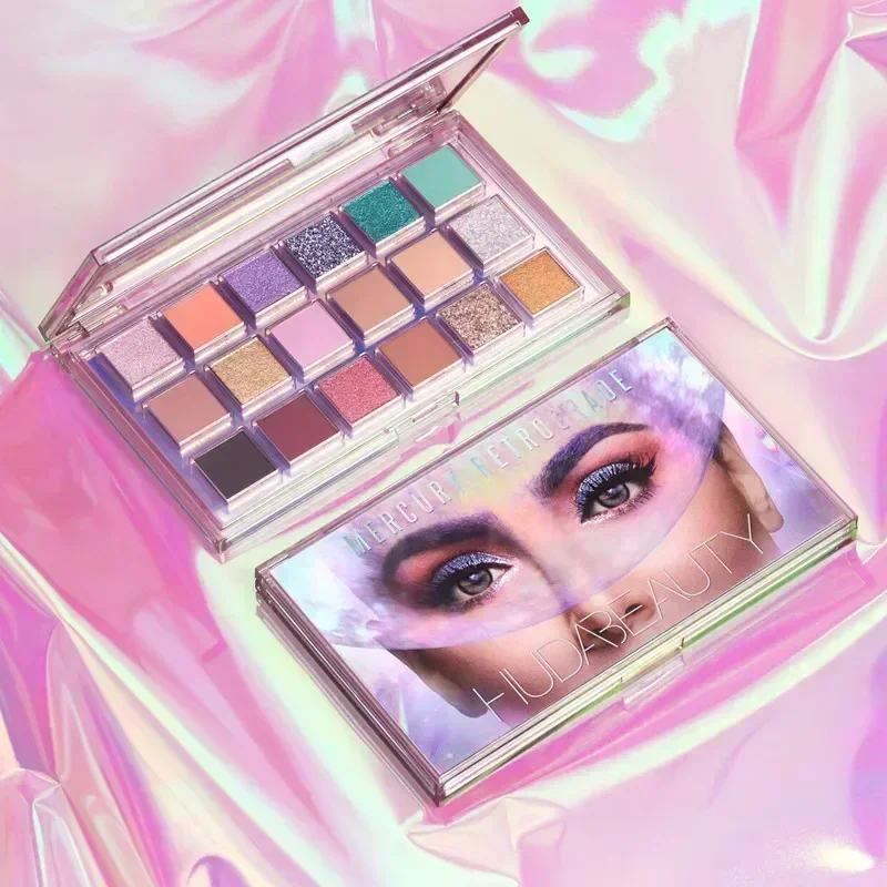 Paleta de sombra de ojos maquillaje desnudo brillo ahumado Hudas sombra de ojos en polvo nueva paleta de resaltador de invierno brillo mate