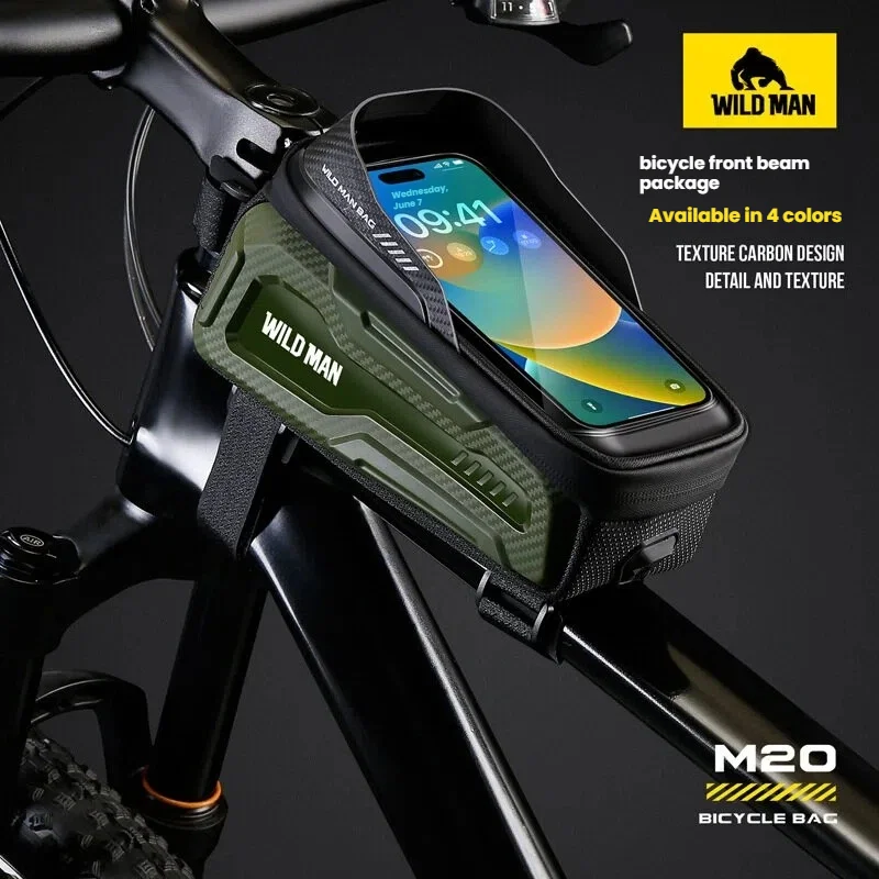 

Waterproof Bicycle Phone Bag Hard Shell MTB Road Bike Top Tube Bag Touch Screen Cycling navigation Handlebar Bag Frame Bag