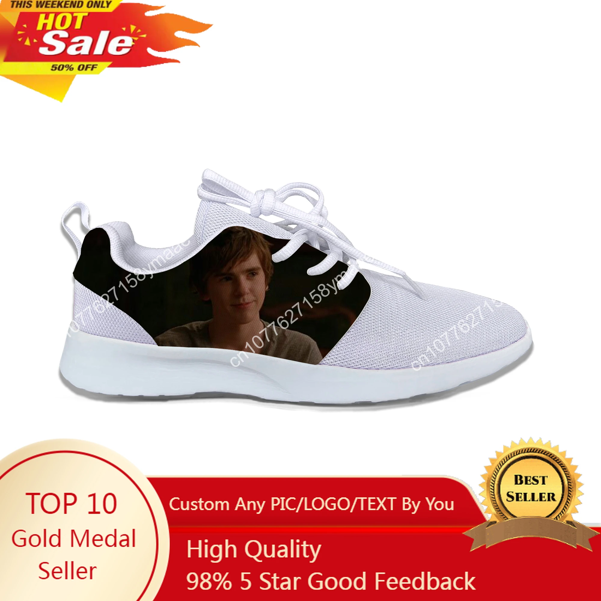 

Hot Cool Fashion Summer Funny High Quality Sneakers Handiness Running Shoes Men Women Freddie Highmore Latest Mesh Sports Shoes