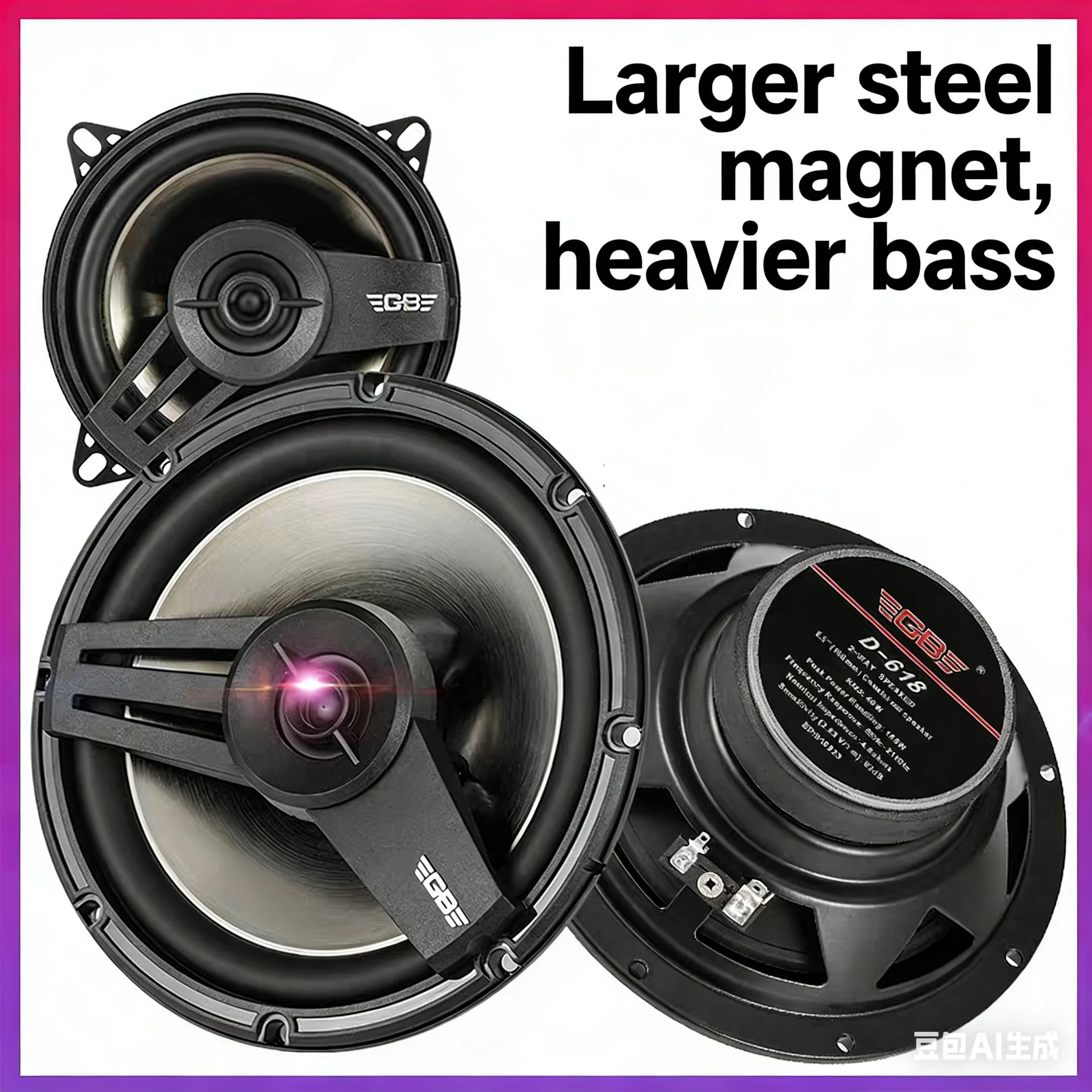 4/5/6.5 Inch HIFI Car Coaxial Speakers, Full Frequency Car Audio Speakers, Universal Vehicle Audio Accessories