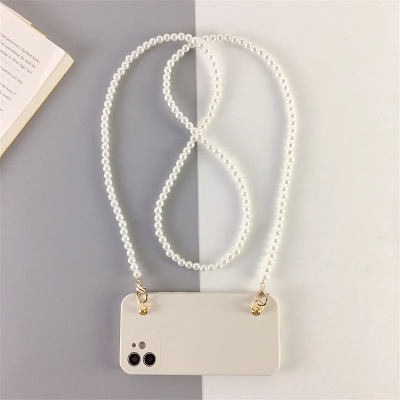 Crossbody Pearl Strap Case for OPPO Find X5 Lite X3 X6 Pro Realme 11 10 C55 C53 C35 Reno 8 7 6 5 Bracelet Lanyard Necklace Cover image 3