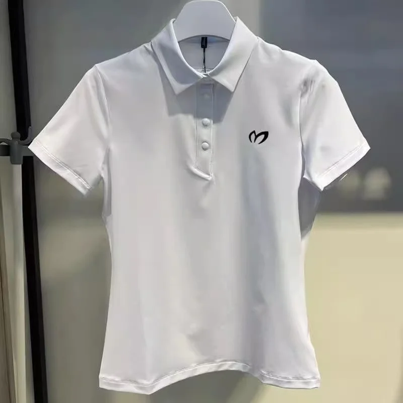 New Women's Golf Tennis Clothing Short Sleeve T-Shirt Sports Lapel Shirt Slim Fit Quick-drying Versatile Lightweight Breathable - view 2
