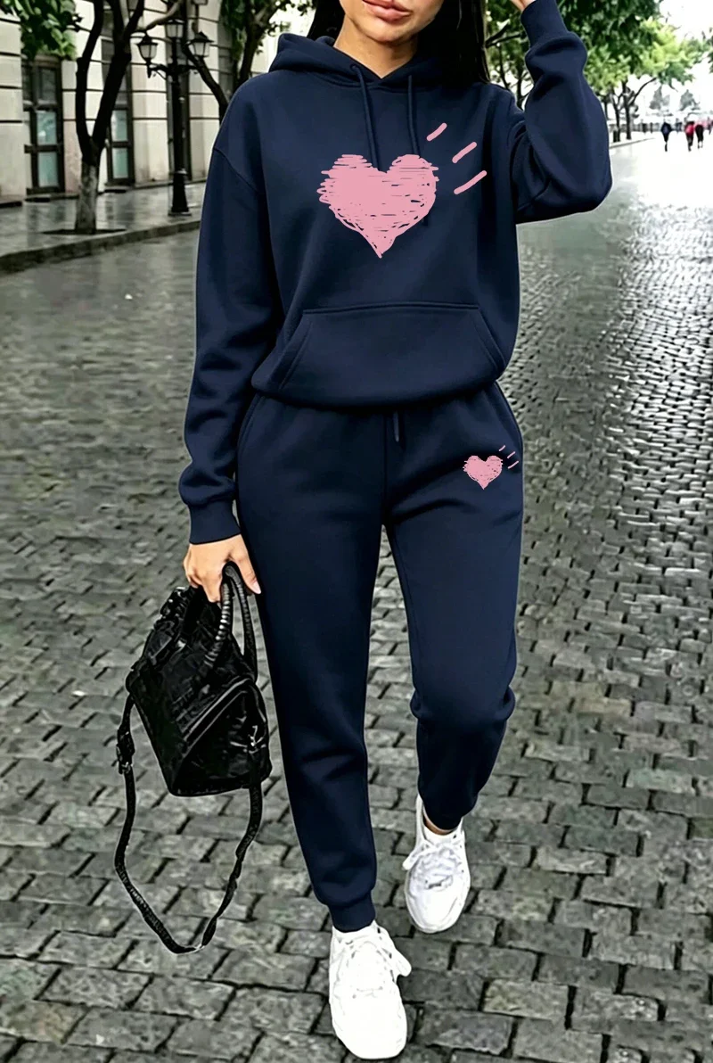 Womens Tracksuit Street Casual Sweatshirts Sportswear Outdoors Sports Jogging Clothing Autumn Versatile Single Item Hoodie Pants