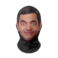 3D CR7 Messi Seamless Mask Funny Face Printed Head Scarf Famous Person Ice Silk Sunscreen Head Mask Halloween Cosplay