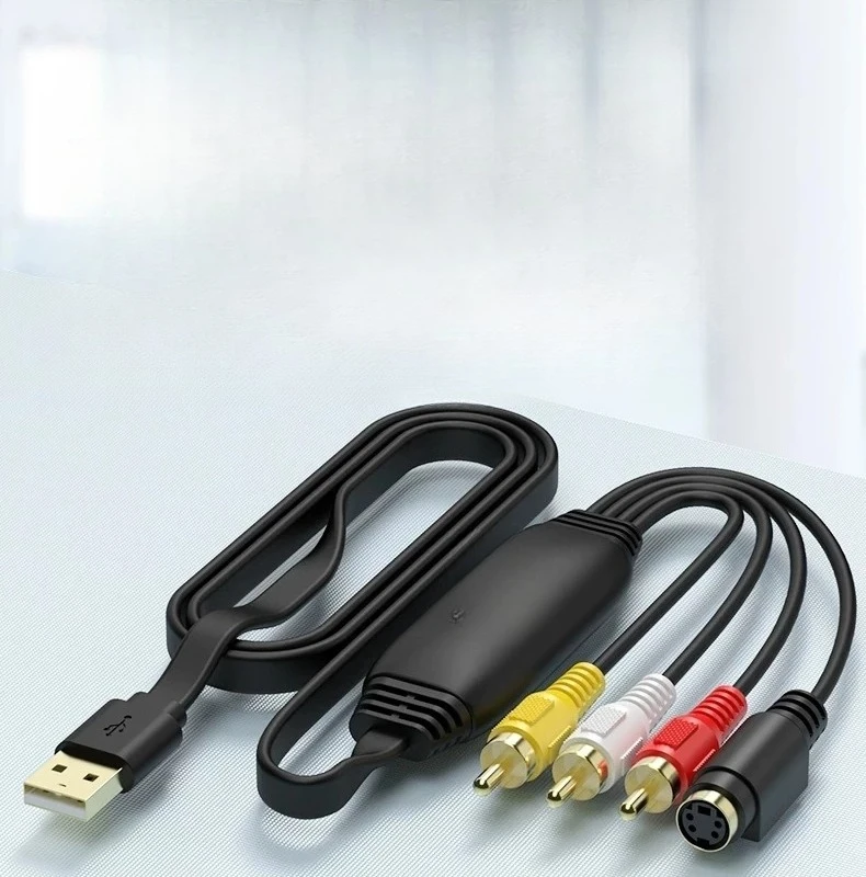 USB2.0 Analog Video Capture Card, HD Plug & Play AV Video Recorder, Camera Video Grabber, OBS Recording, Support Mac