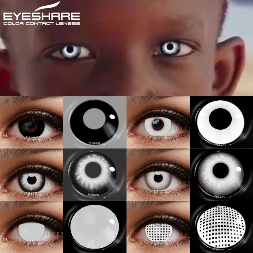 EYESHARE 1 Paar farbige Kontaktlinsen für Augen, neue Cosplay-farbige Kontaktlinsen, blaue Augenlinsen, jährliche Schönheit, Make-up-Kontaktlinse