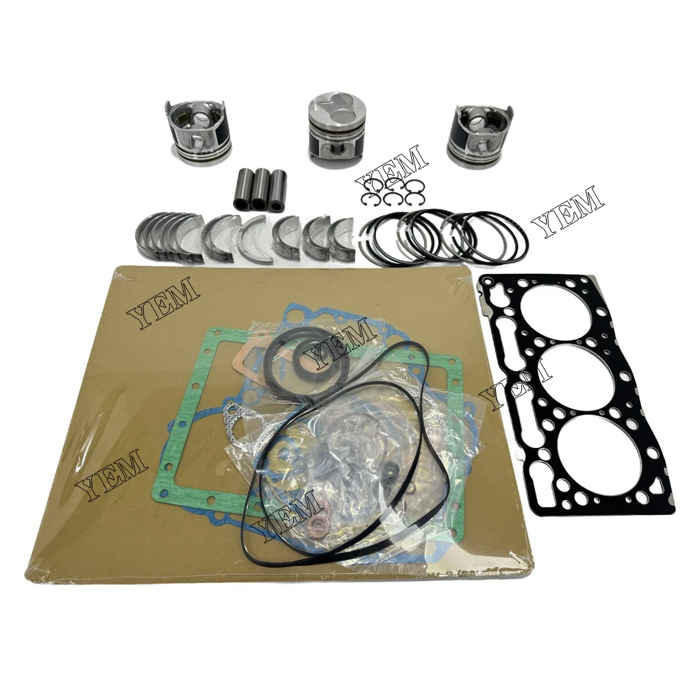 Overhaul Re-ring Kit Compatible With For Kubota D1105 Engine STD B2410HSE B2620HSD Diesel 16060-21114 16292-21050