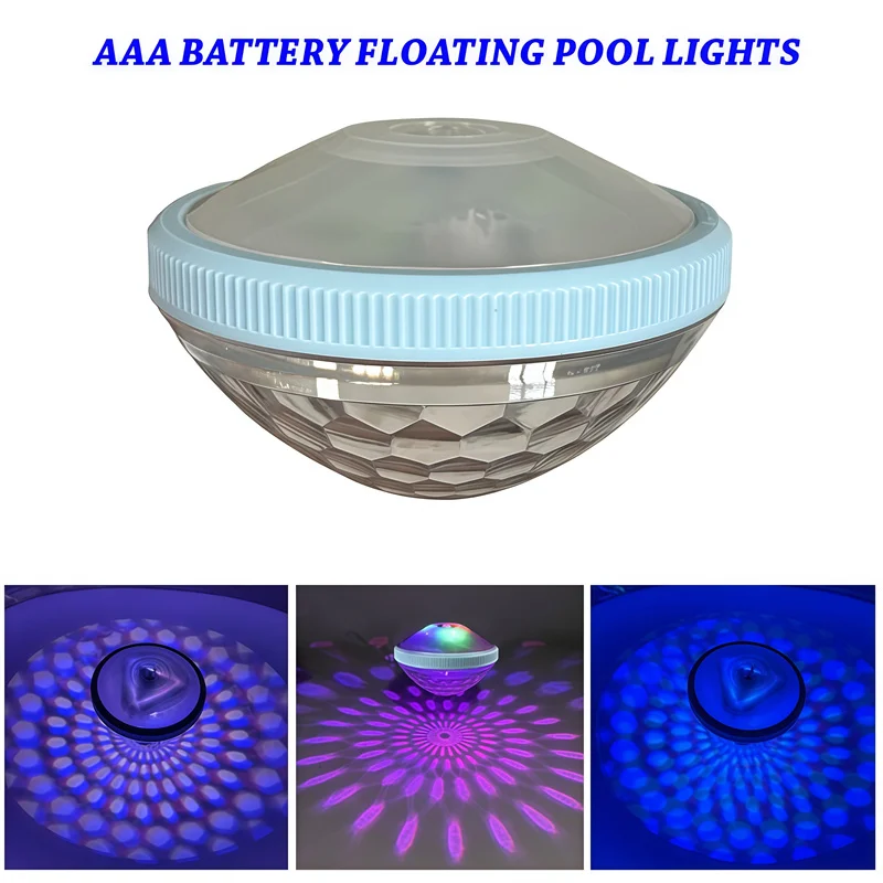 Colorful LED Pool Light Floating Water Lamp Night Projection Fountain Swimming Pool Lighting Party Atmosphere Decoration Pond